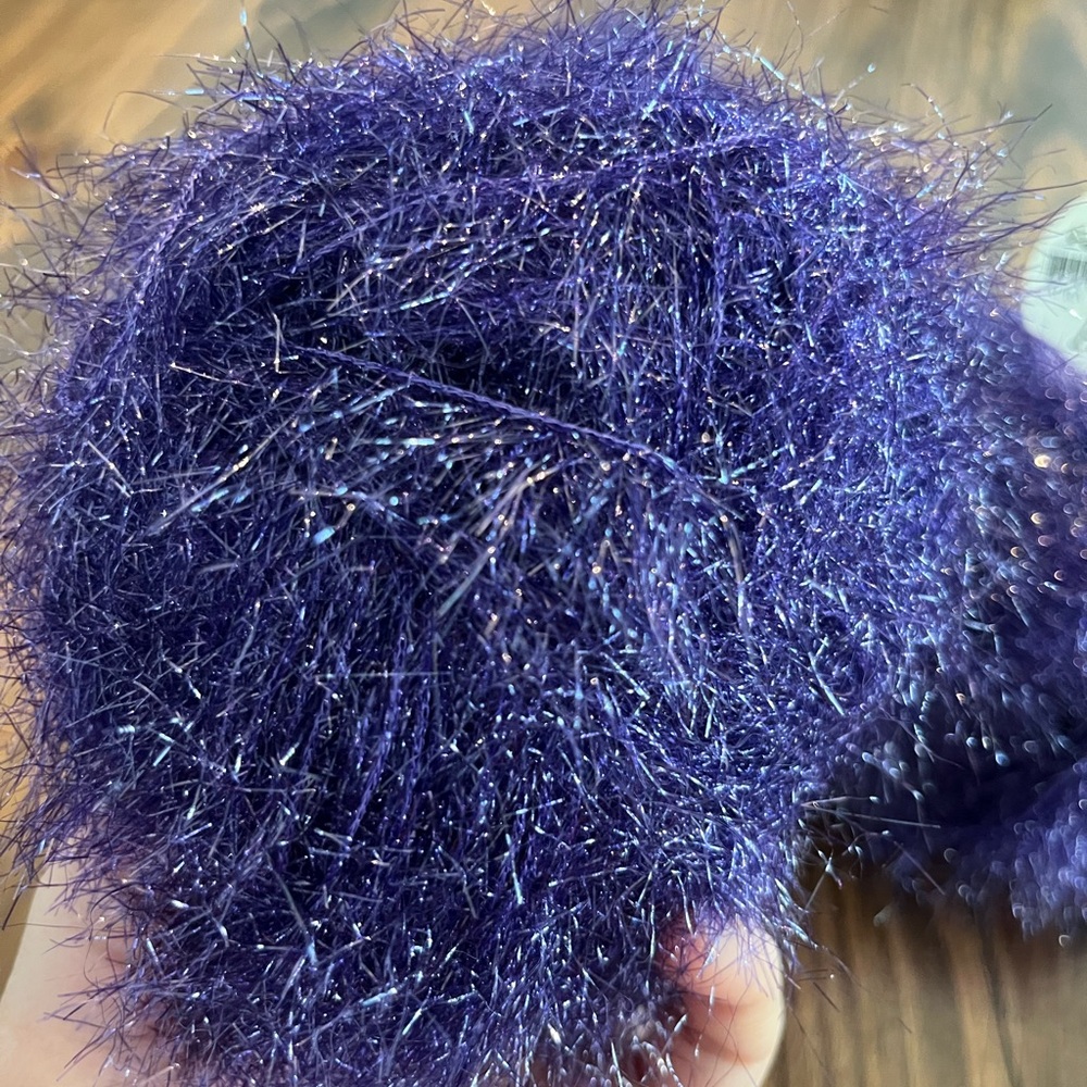 Lot of 3 Trendsetter Aura Skeins of 100% Nylon Purple Yarn - Picture 4 of 4
